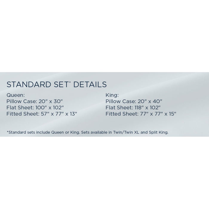 TEMPUR Rayon from Bamboo Sheet Set Sleepy Blue
