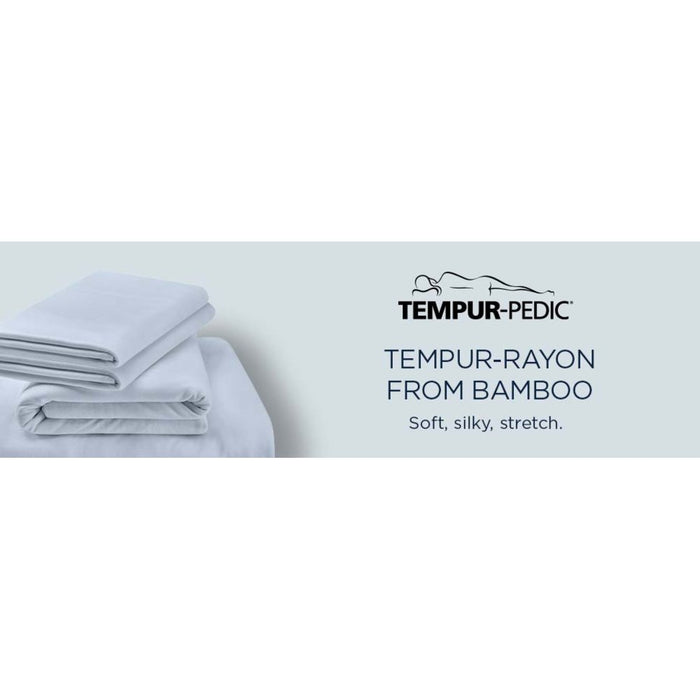 TEMPUR Rayon from Bamboo Sheet Set Sleepy Blue