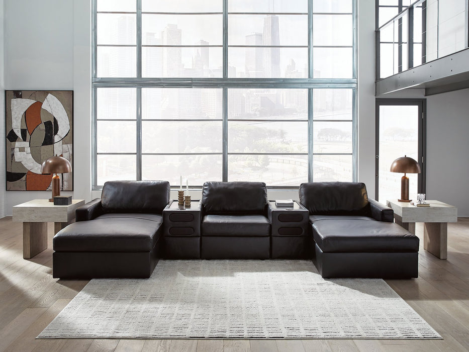 Modmax II Double Chaise Sectional with Audio Consoles