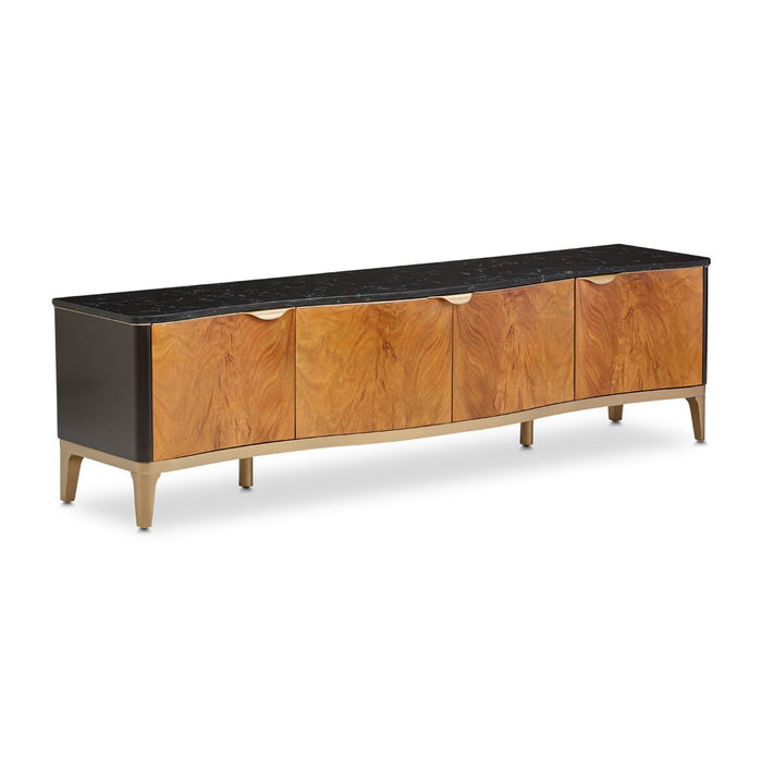 AICO Malibu Crest TV Console in Crotch Mahogany image