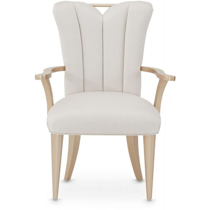AICO La Rachelle Arm Chair in Medium Champagne (Set of 2)