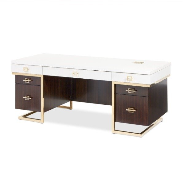 AICO Belmont Place Desk in Espresso image