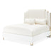 AICO Furniture Palm Gate King Platform Bed in Cloud White image