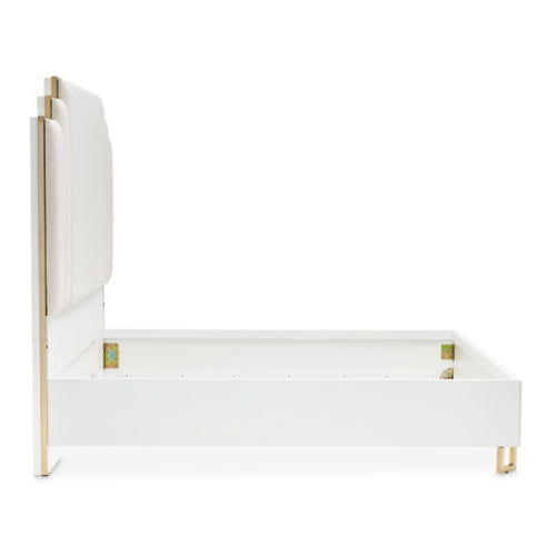 AICO Furniture Palm Gate California King Platform Bed in Cloud White