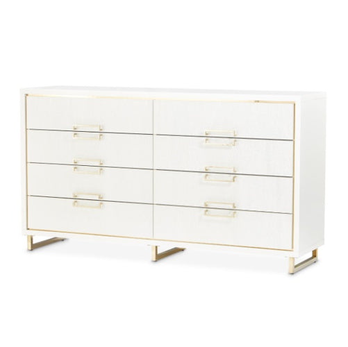 AICO Furniture Palm Gate Dresser in Cloud White image
