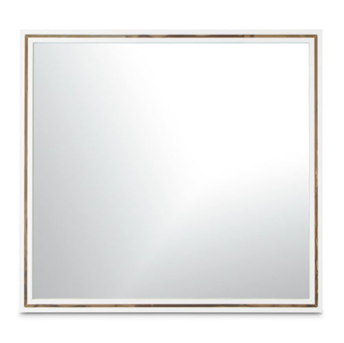 AICO Furniture Palm Gate Wall Mirror in Cloud White
