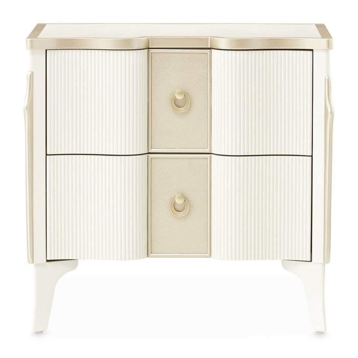 AICO Furniture La Marisia Nightstand in Creamy Pearl