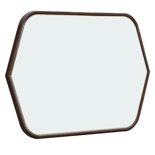 AICO Furniture Houston Wall Mirror in Walnut