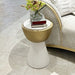AICO Furniture Scotts Square Chairside Table in Light Champagne image