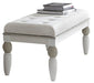 AICO Sky Tower Bedside Bench in White Cloud image