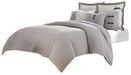 Fusion 7-pc Queen Duvet Set in Gray image