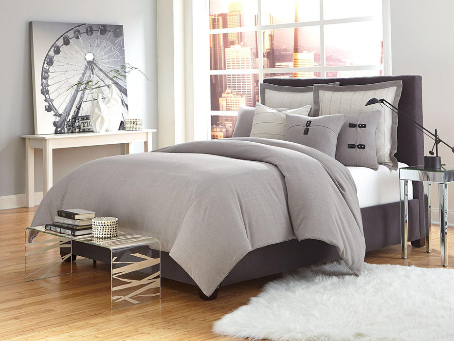 Fusion 7-pc Queen Duvet Set in Gray