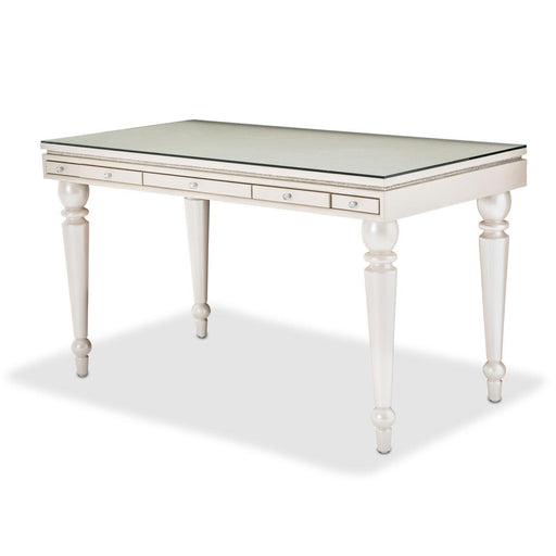 Glimmering Heights 2pc Writing Desk w/Glass Top in Ivory image