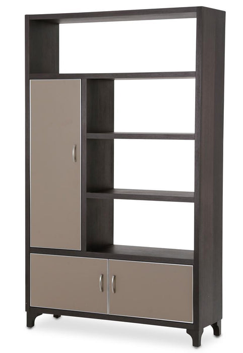 21 Cosmopolitan Left Bookcase in Taupe/Umber