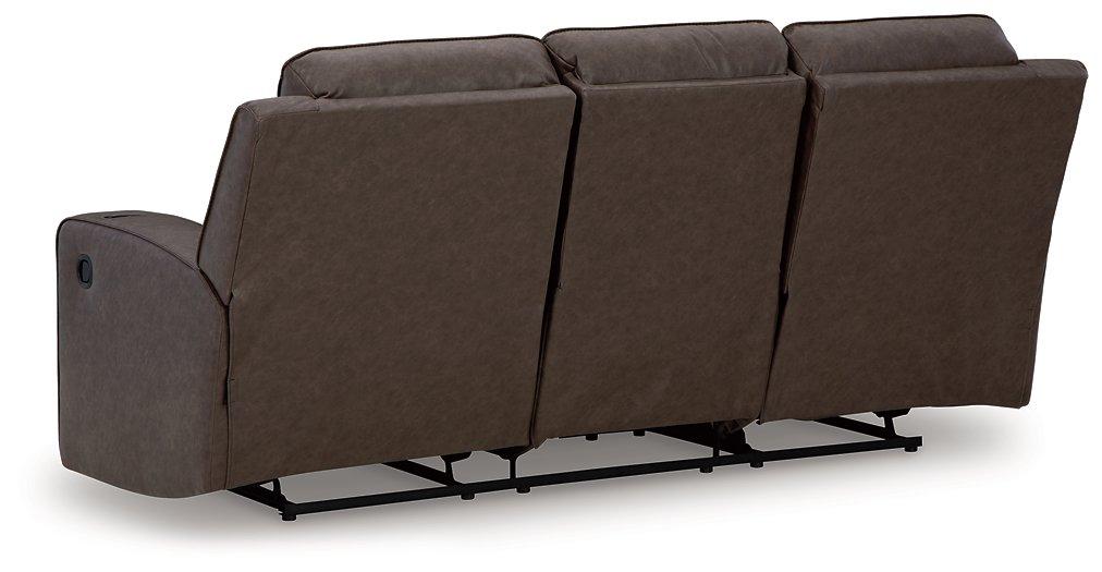 Lavenhorne Reclining Sofa with Drop Down Table