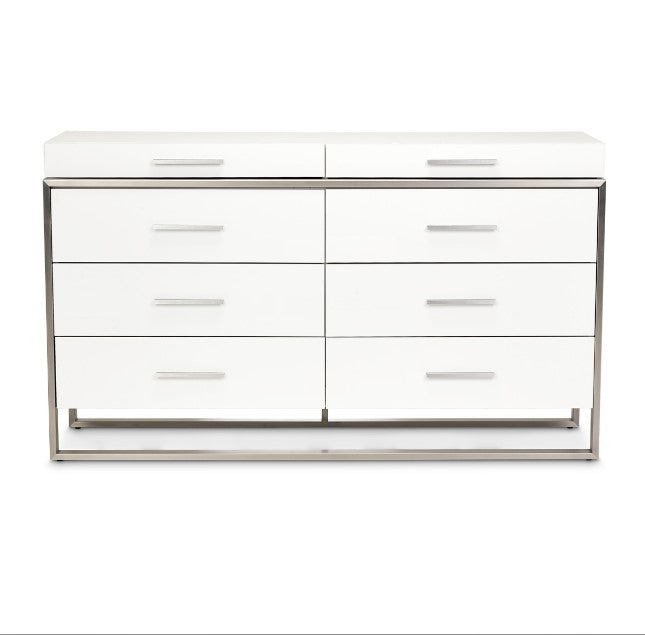 AICO Marquee Dresser in Cloud White