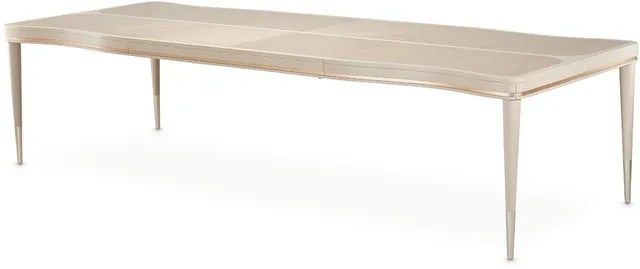 AICO Malibu Crest 4 Leg Rectangular Dining Table in Blush