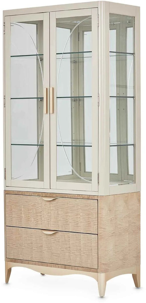 AICO Malibu Crest Display Cabinet in Chardonnay image