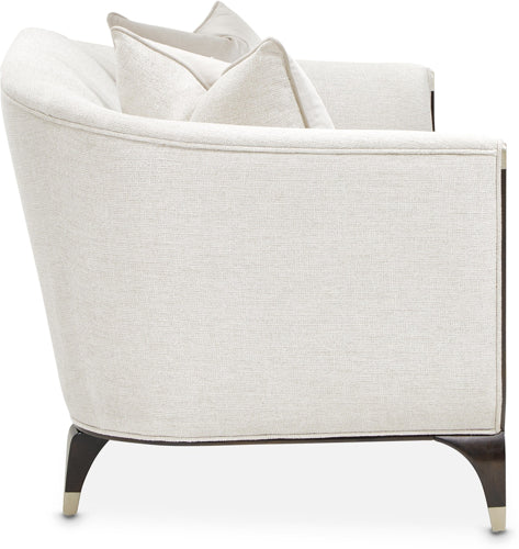 AICO Paris Chic Loveseat Cremini in Espresso