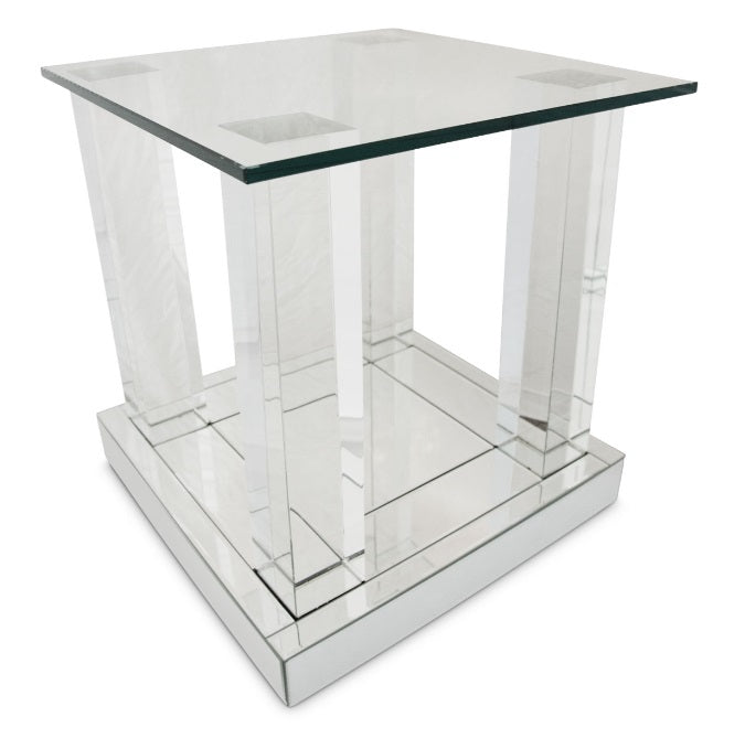 AICO Furniture Montreal End Table with Glass Top image