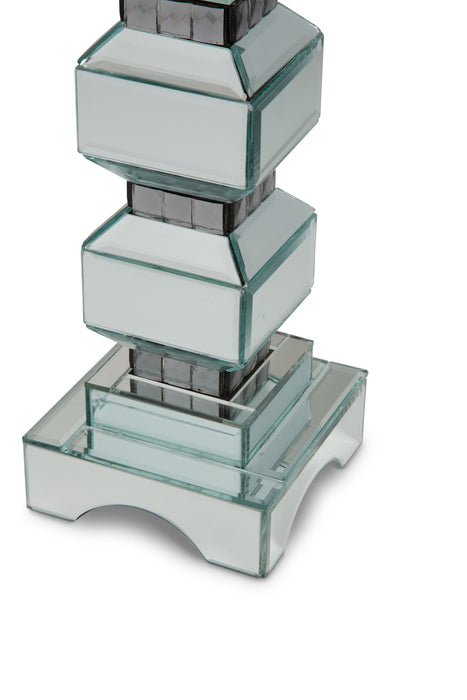 AICO Montreal 2-Tier Mirrored Candle Holder w/Crystal Accents (2/pack)