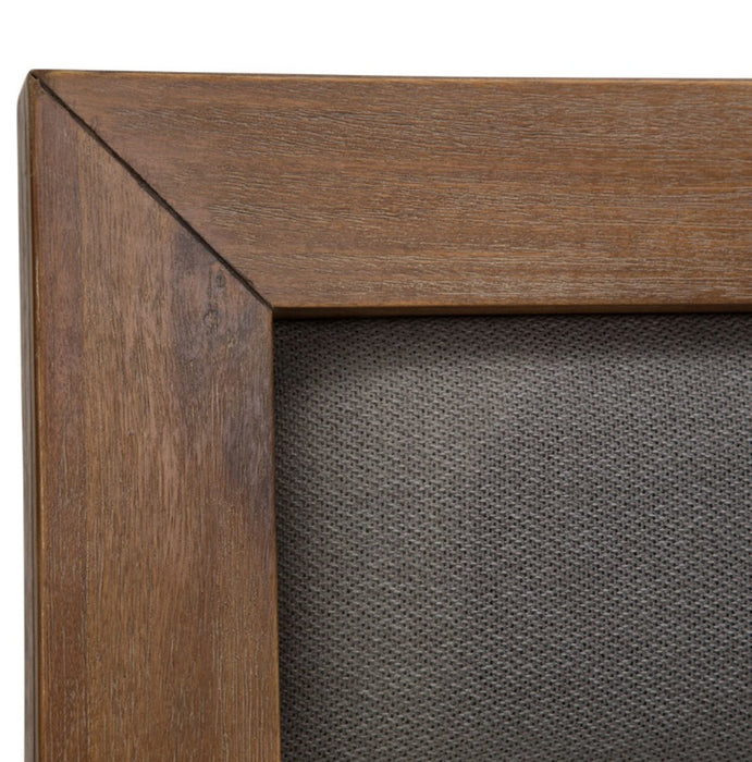 AICO Brooklyn Walk King Channel Tufted Panel Bed in Burnt Umber