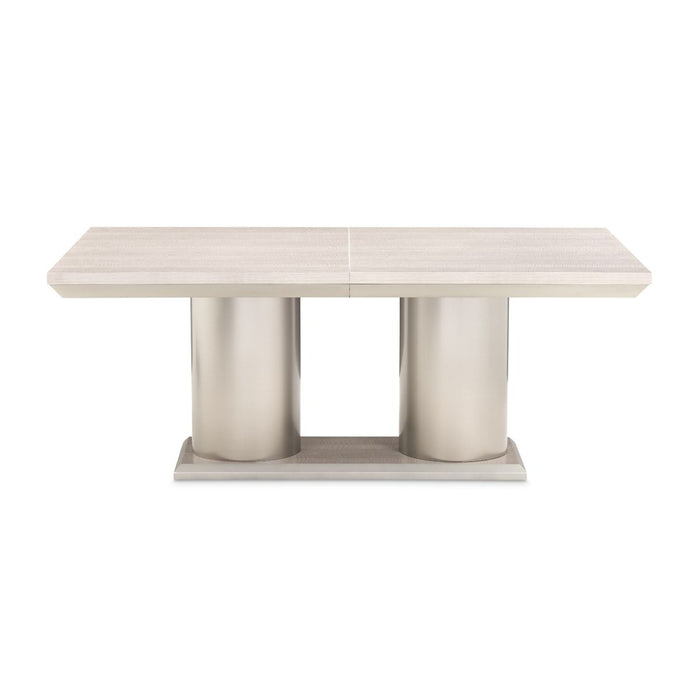 AICO Marin Double Pedestal Table in Greige