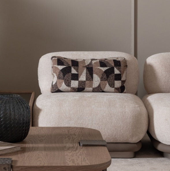 AICO Furniture Bristol Point Armless Chair in Saddle Brown