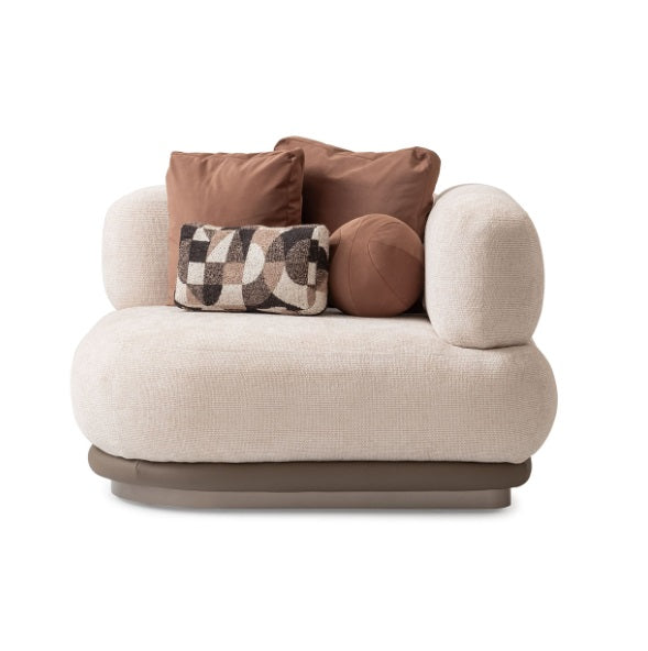 AICO Furniture Bristol Point Corner Unit in Saddle Brown