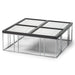 AICO Furniture Carmela Cocktail Table in Glossy Charcoal Sand image