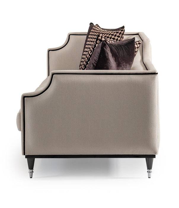 AICO La Francaise Mansion Sofa in Cafe/Black