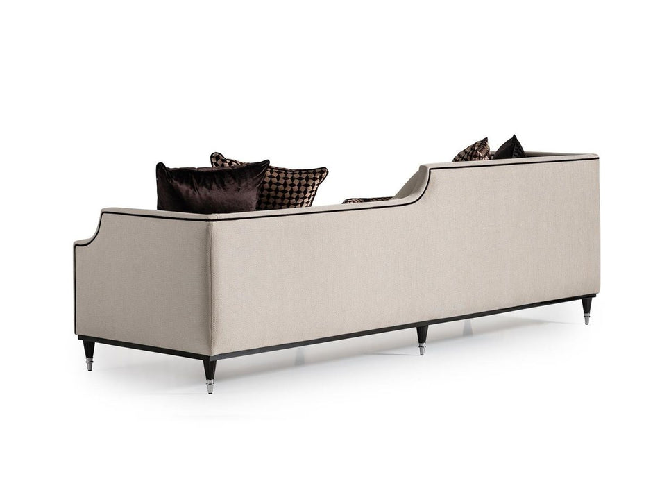 AICO La Francaise Mansion Sofa in Cafe/Black