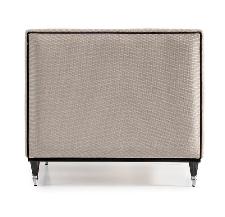 AICO La Francaise Armless Chair in Cafe/Black