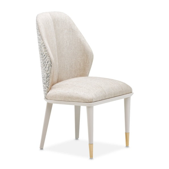 AICO Furniture Lisbon Side Chair in Silken Matte Cream image