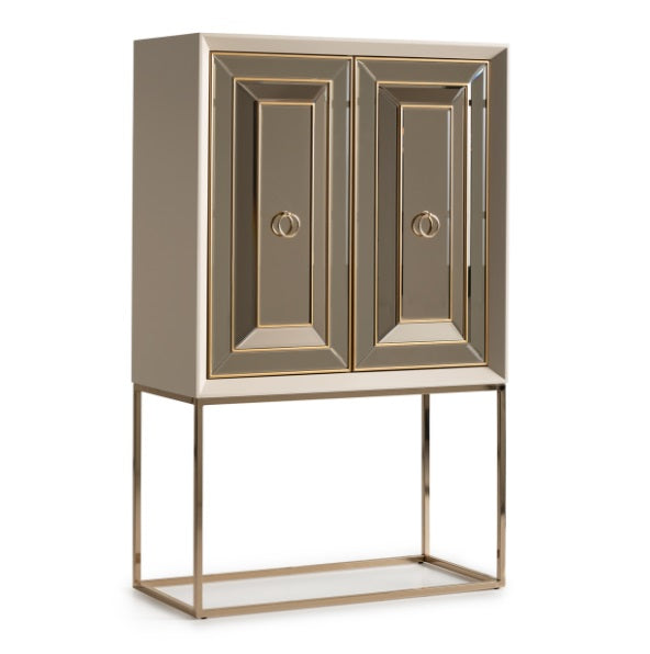 AICO Furniture Madison 2pc Bar KD in Glistening Gold image