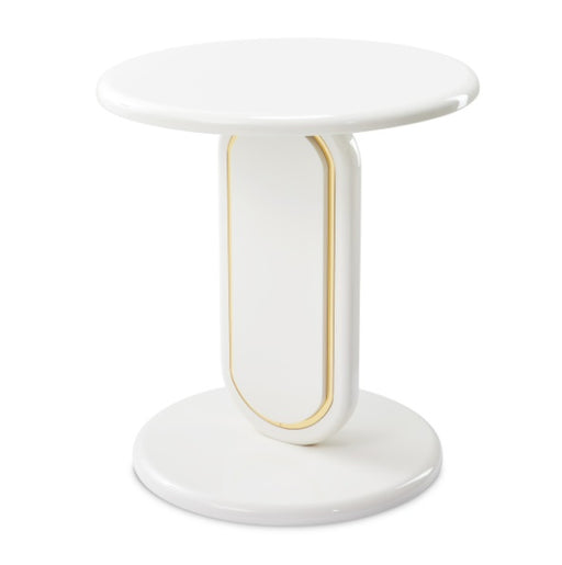 AICO Furniture Sassani Accent Table in Pearl White/Gold image