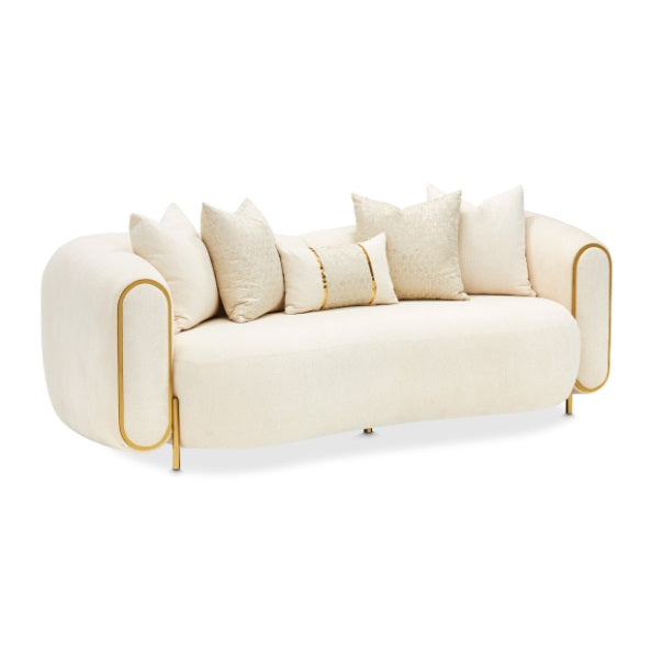 AICO Furniture Sassani Loveseat Crepe in Gold