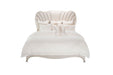AICO London Place King Upholstered Panel Bed in Creamy Pearl image