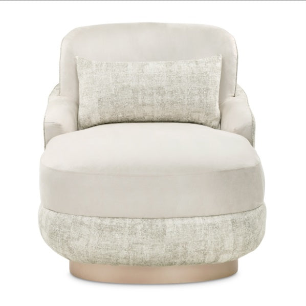 AICO Furniture Aurora Chaise Quarry in Moonlight