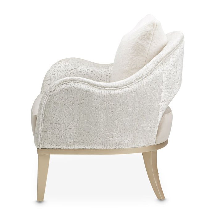 AICO Yvette Accent Chair in Porcini Medium Champagne