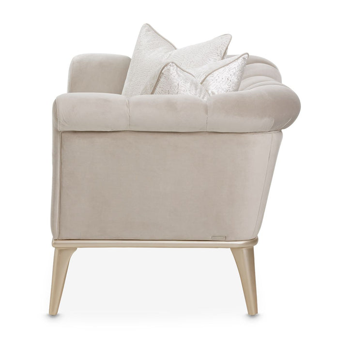 AICO Yvette Chair and A Half in Porcini Medium Champagne
