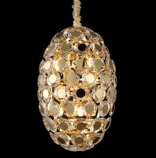 AICO Furniture Lighting Pendant Small 8 Light Oblong Chandelier image