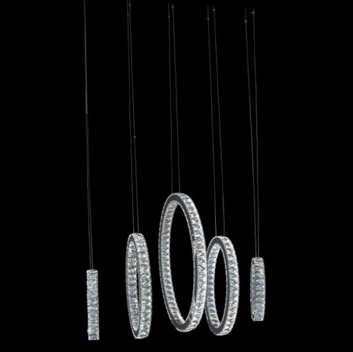 AICO Furniture Lighting Large Solar Hoops LED Chandelier image