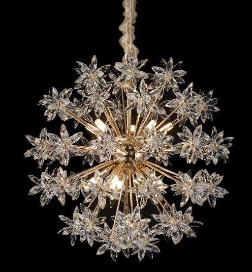 AICO Furniture Lighting Bouquet 10 Light Round Chandelier in Gold image