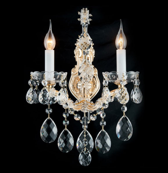 AICO Furniture Lighting La Scala 2 Light Wall Sconce in Clear