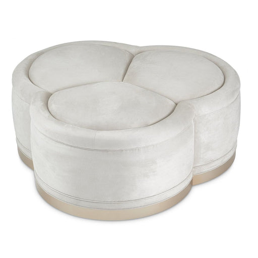 AICO Malibu Crest Cocktail Ottoman in Chardonnay image