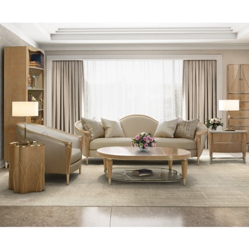 AICO Villa Cherie Chairside Table in Caramel