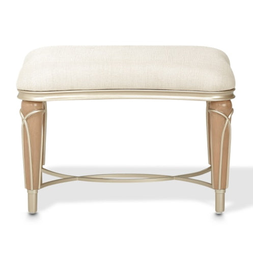 AICO Villa Cherie Ottoman in Caramel image