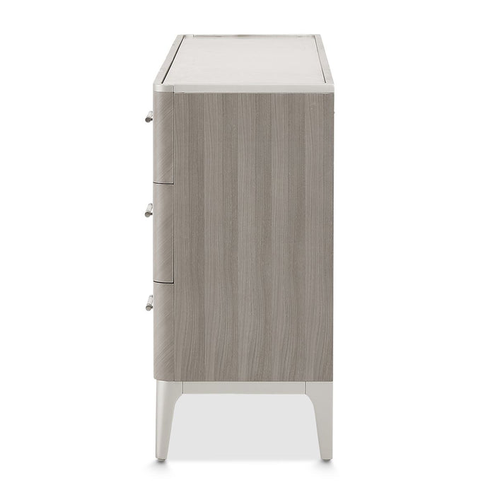 AICO Lanterna Dresser in Silver Mist
