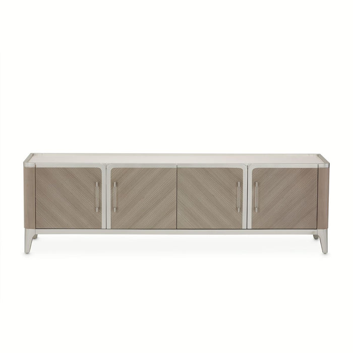 AICO Lanterna Media Cabinet in Silver Mist